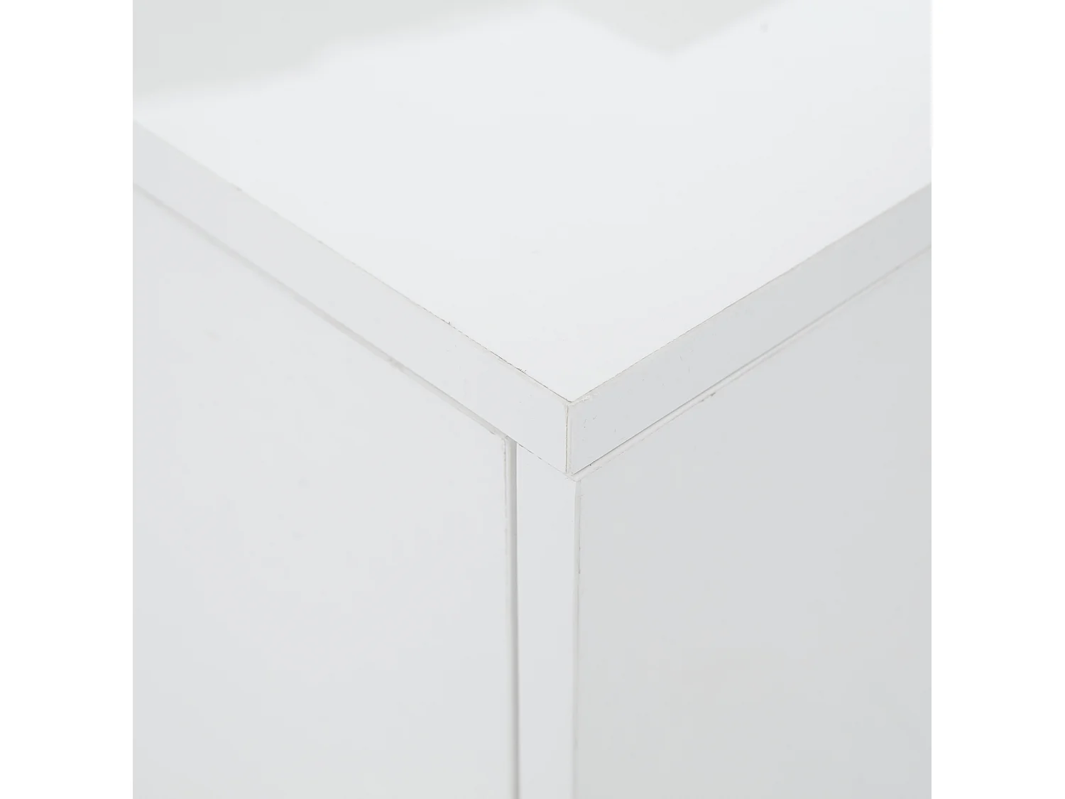 Table basse 95x48x40 cm lift réglable extensible LED 2 tiroirs multifonction blanc salon contemporain