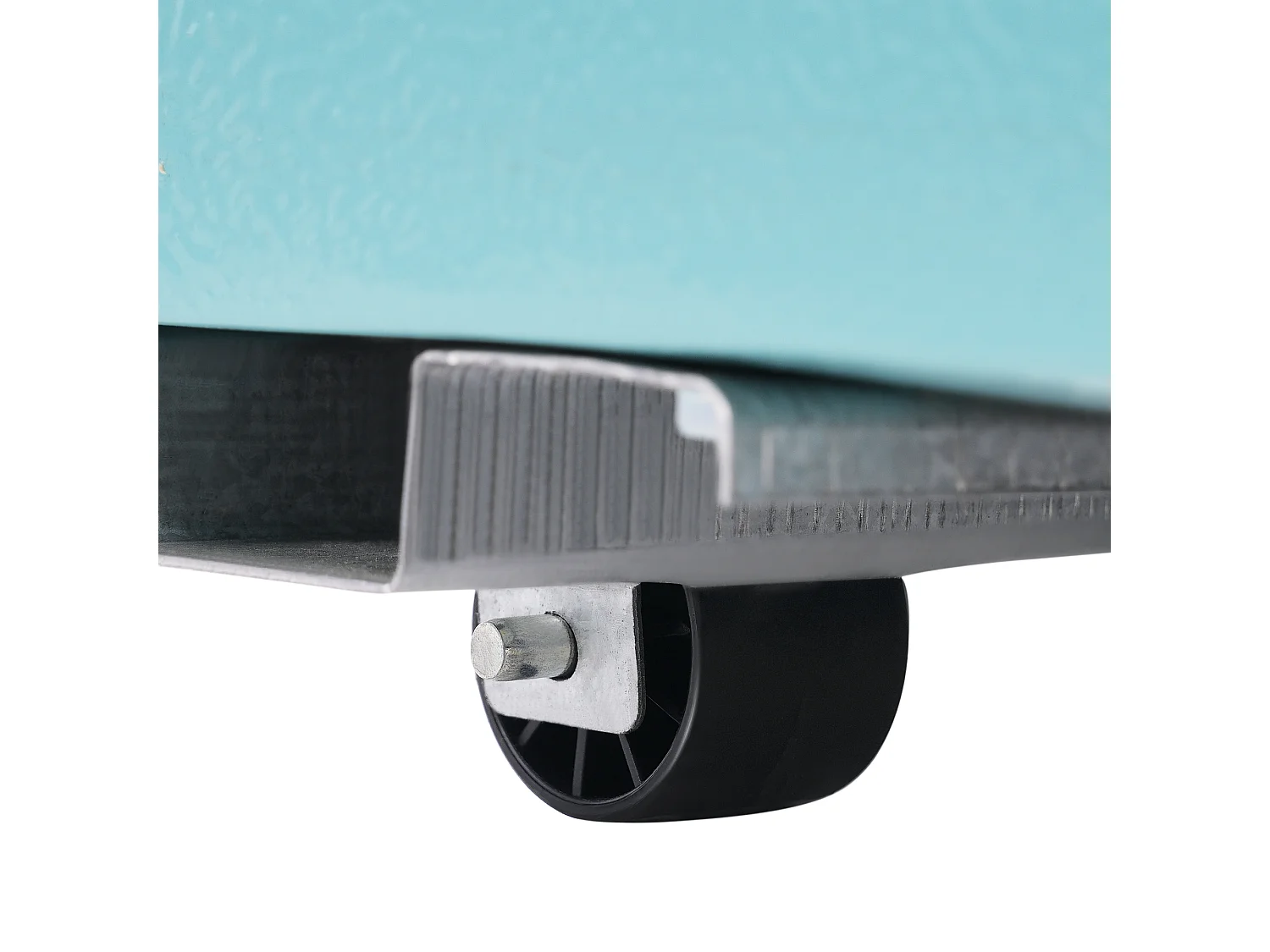 Réfrigérateur 46x45x91cm 2 Portes 72L Total 21L Congélateur LED Espace de rangement Matériel Iron et Cyan