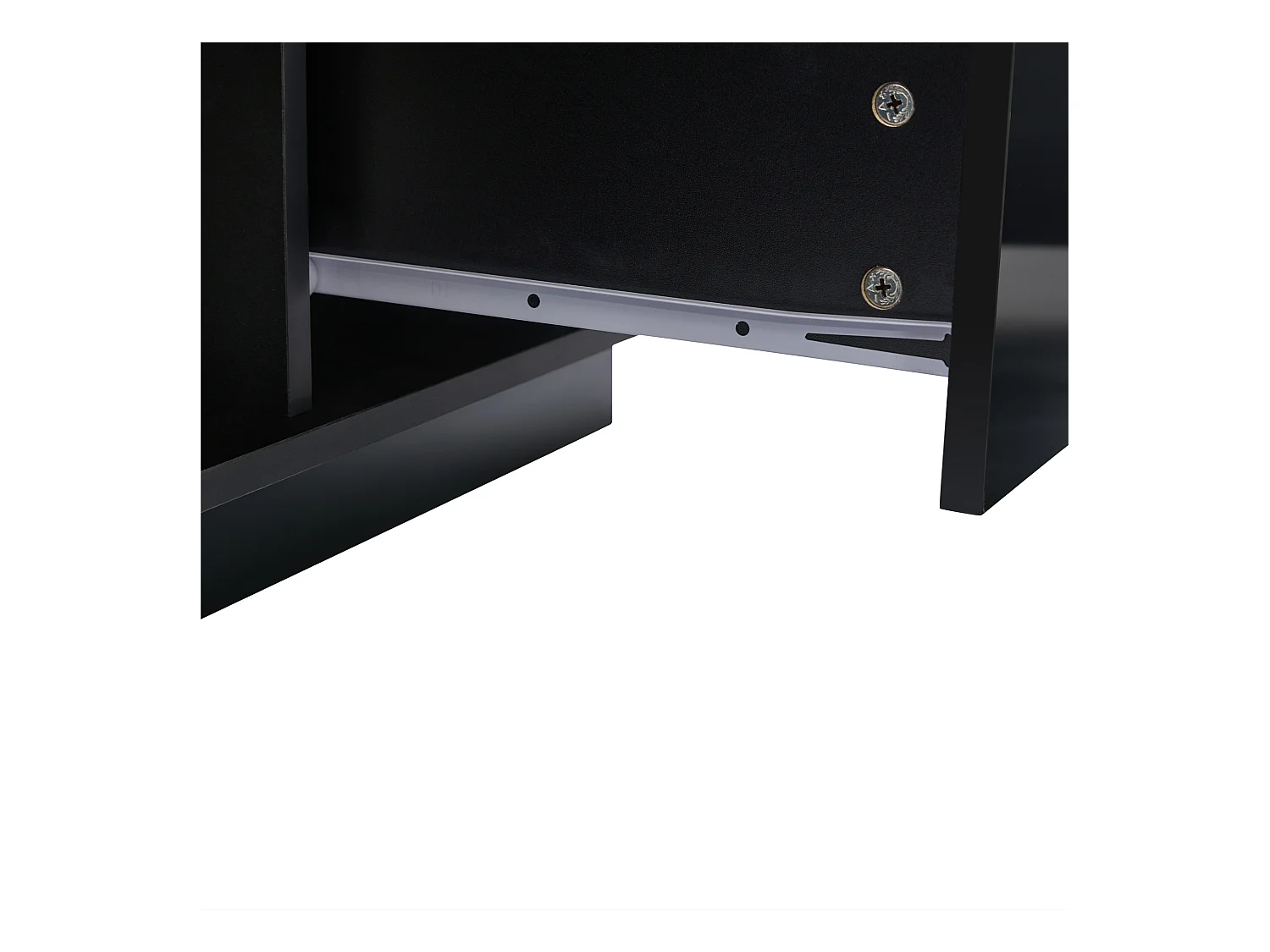 Salontafel 100x50x55cm LED Hydraulisch Hefsysteem Meerlaagse Opbergruimte Zwart voor Woonkamer