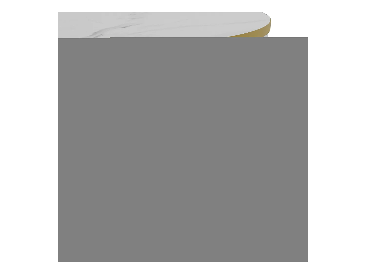 Set van twee tafels 70x70x46cm met ronde vorm twee laden twee werkbladen en opslagruimte brengen Materiaal MDF en Wit