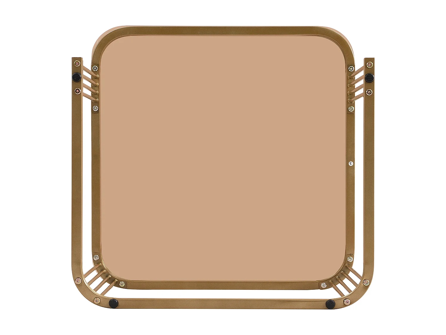 Lot de 2 tables basses 60x60x42.5 cm avec de grandes et petites tables et tiroirs Matériau MDF en blanc et marron pour salon