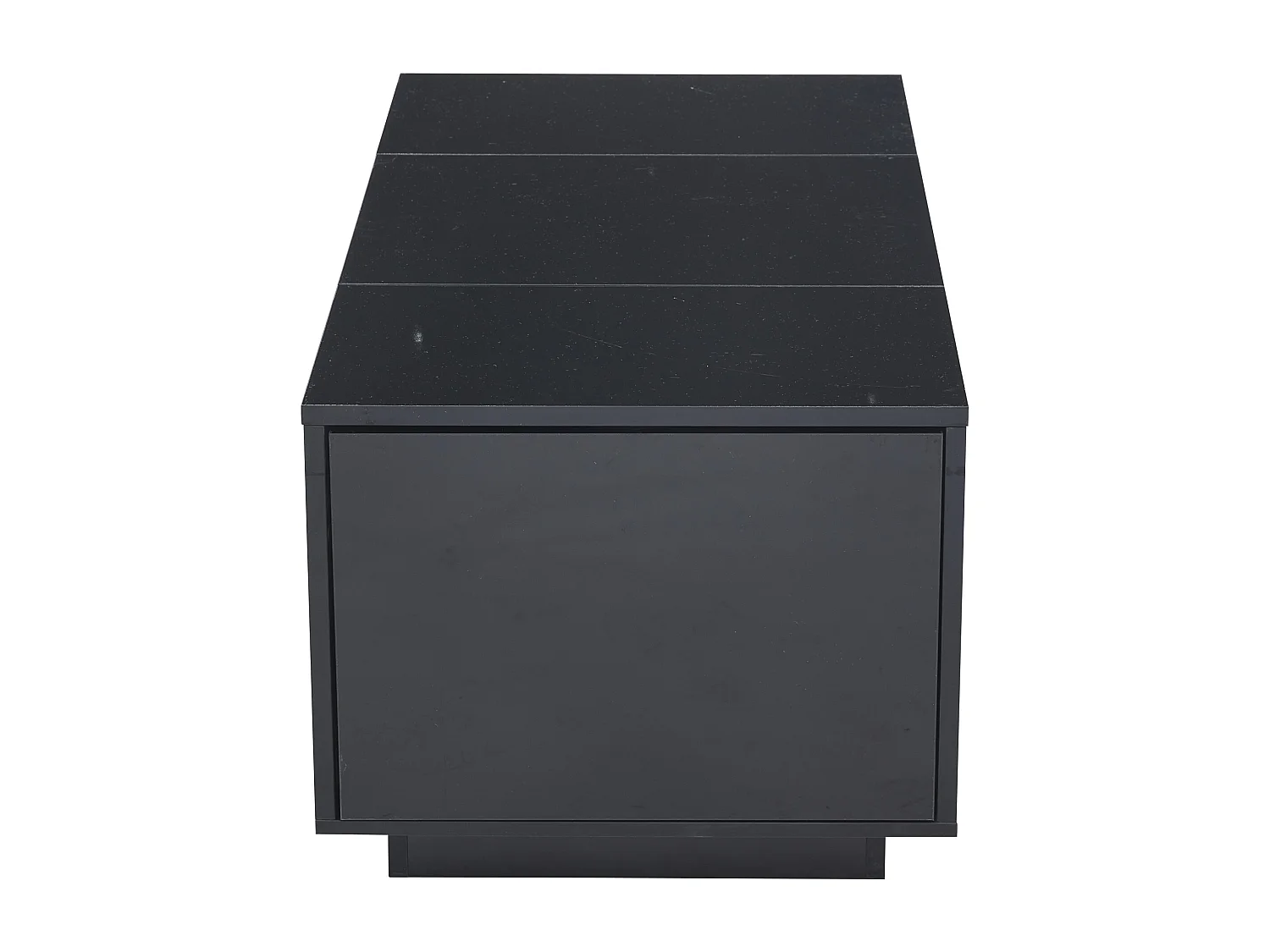 Table basse 95x48x40 cm lift réglable extensible LED 2 tiroirs noir salon contemporain