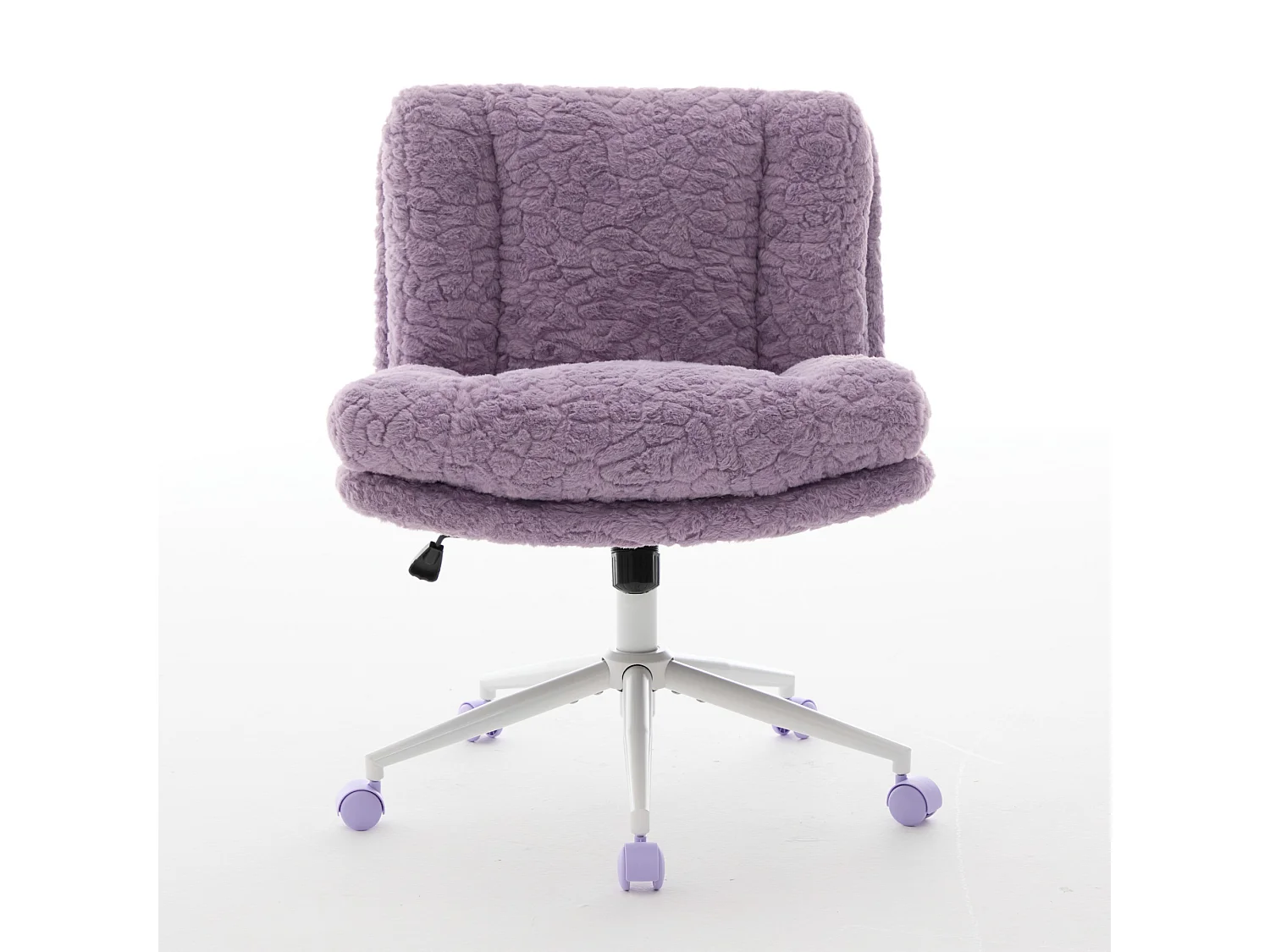 Bureaustoel 61x44,5x86cm, verstelbaar en draaibaar, paars, metalen onderstel