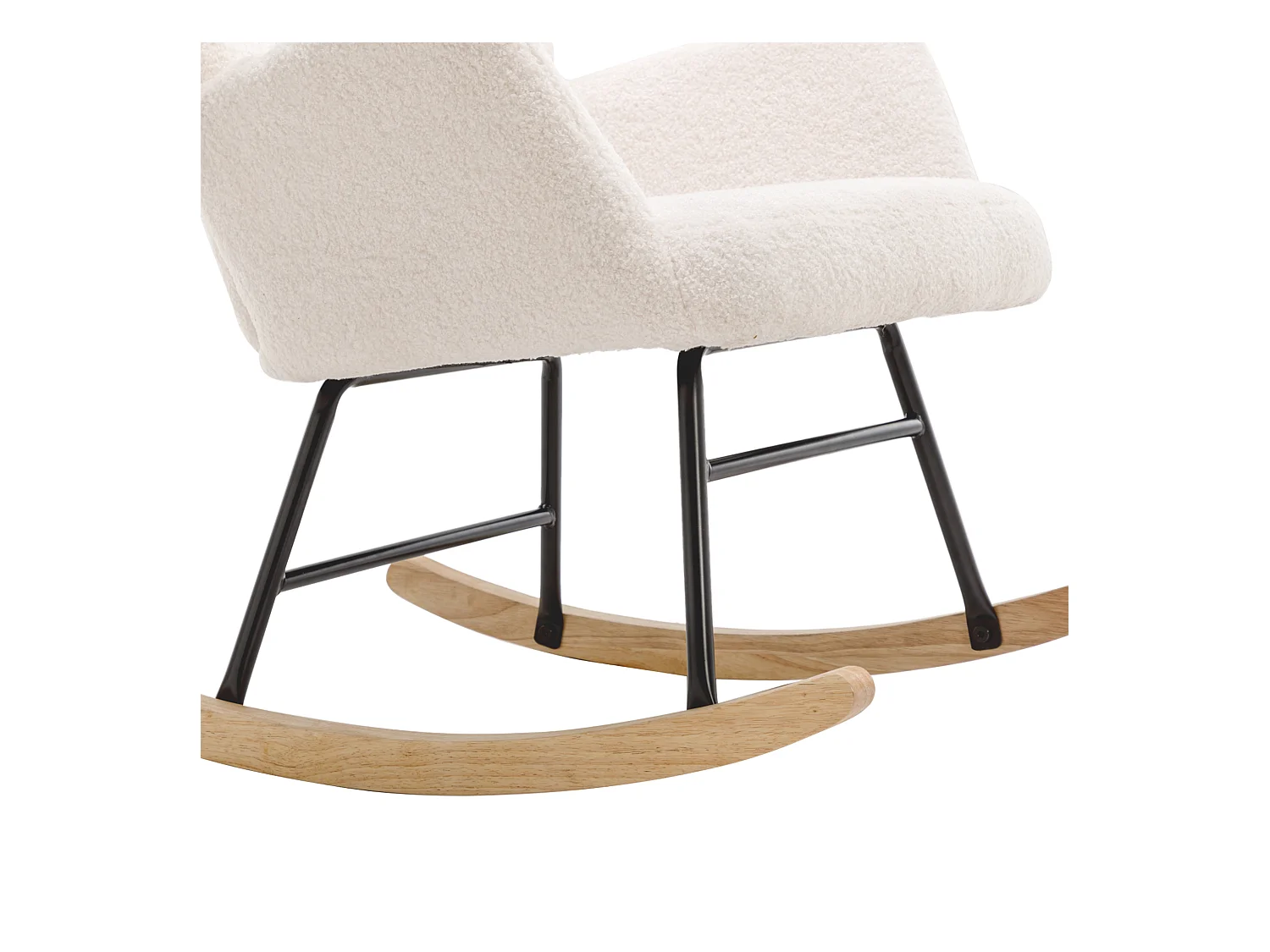 Fauteuil à bascule appuie-tête/repose-pieds intégrés blanc intérieur