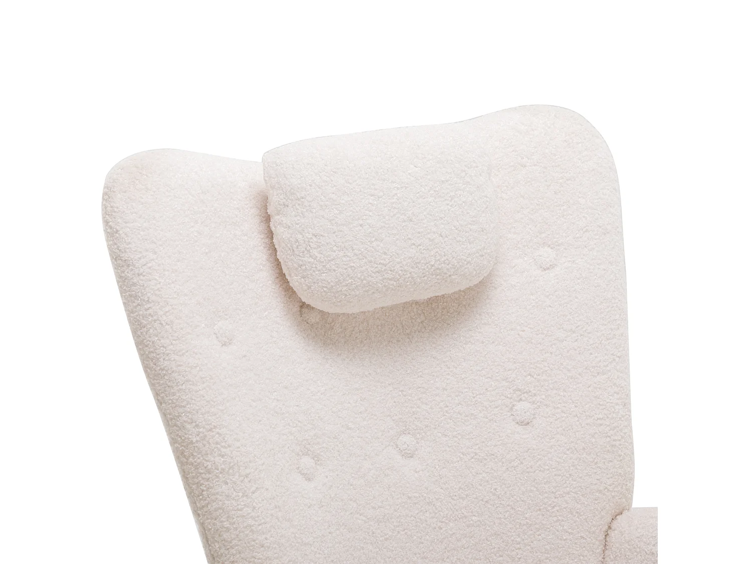 Fauteuil à bascule appuie-tête/repose-pieds intégrés blanc intérieur