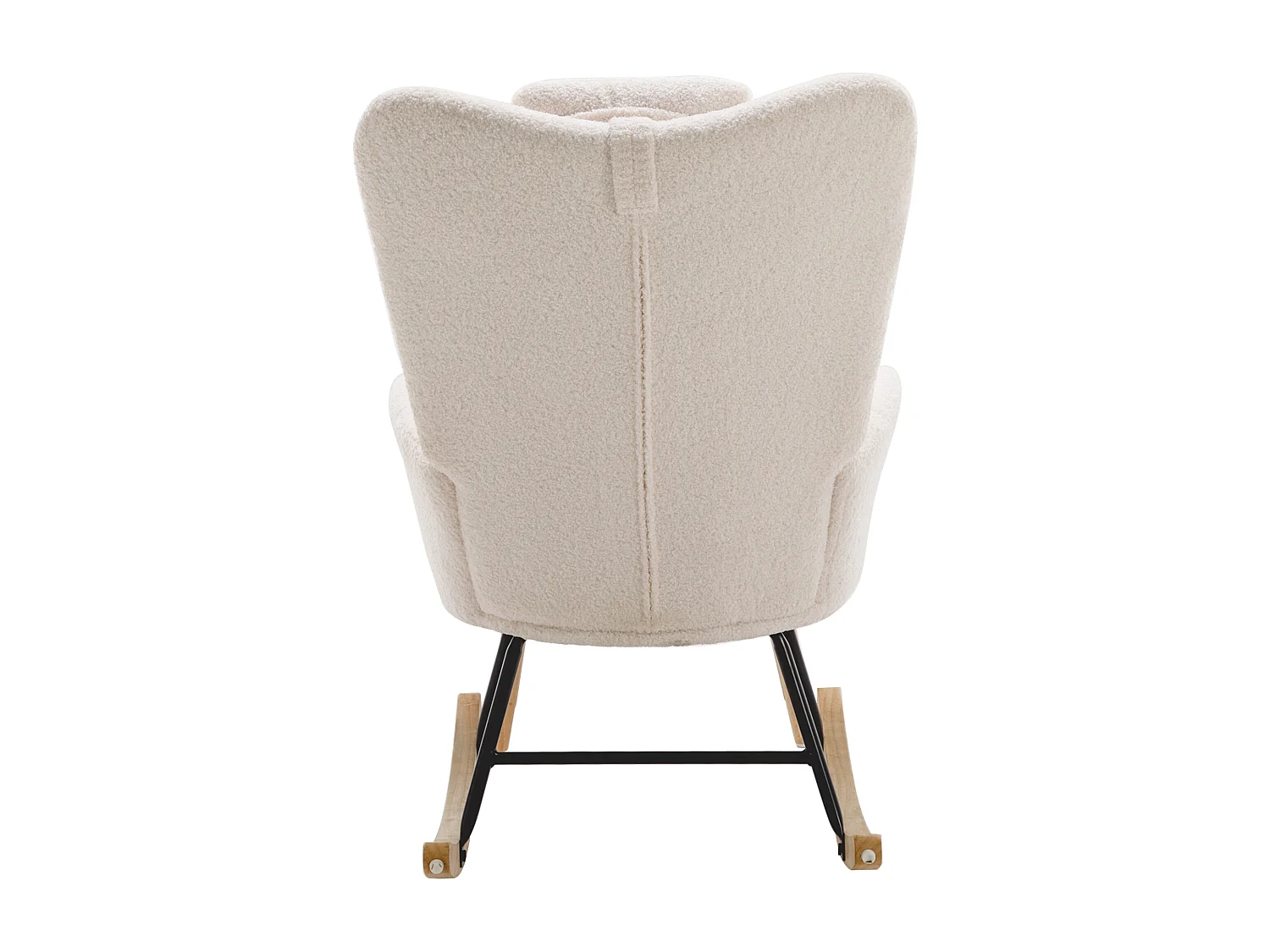 Fauteuil à bascule appuie-tête/repose-pieds intégrés blanc intérieur