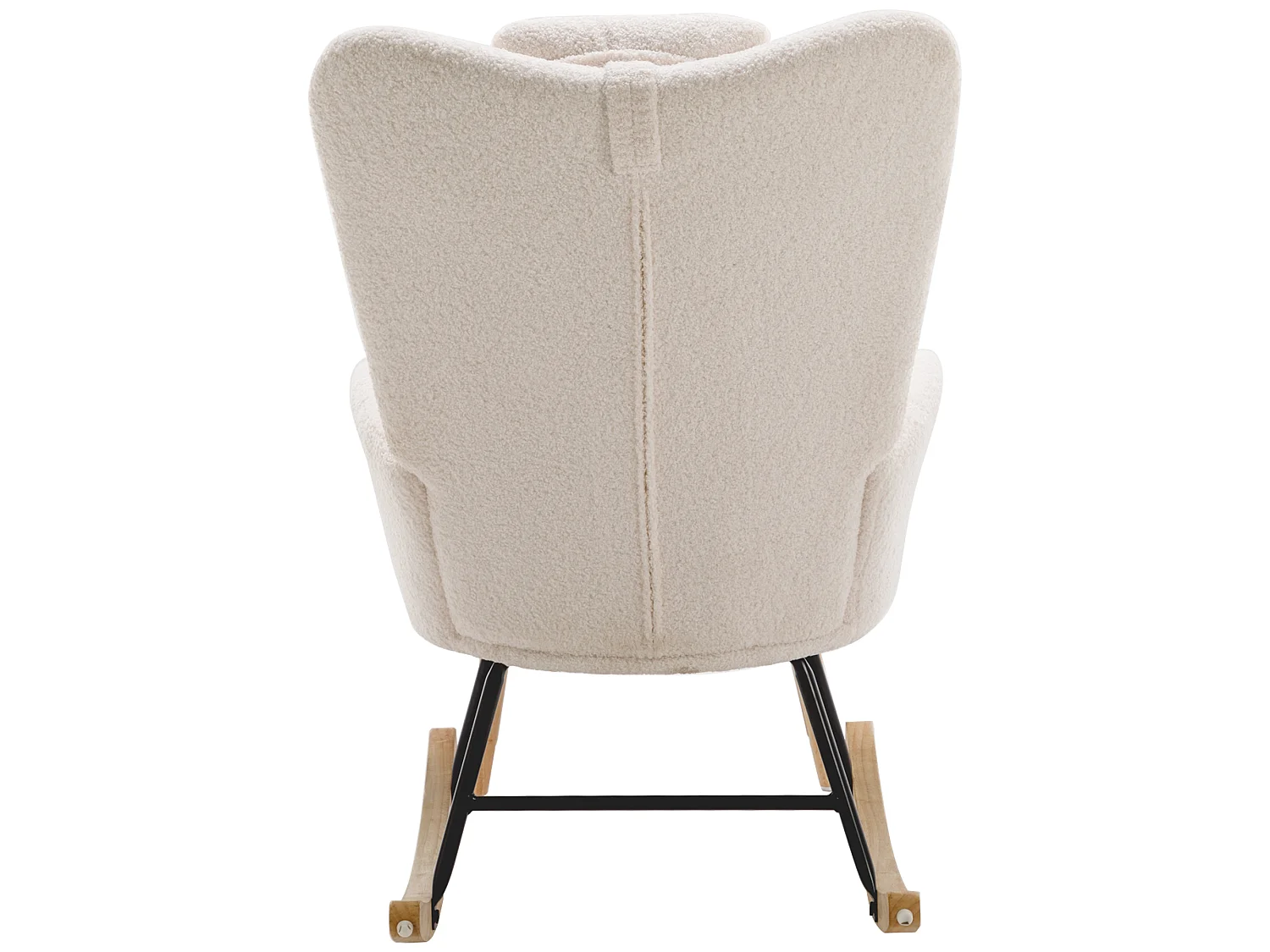Fauteuil à bascule appuie-tête/repose-pieds intégrés blanc intérieur