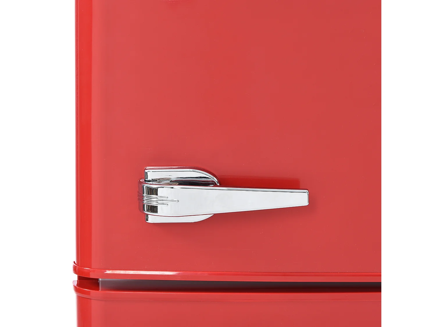 Réfrigérateur 45.5x41x101cm 2 Portes 92L Total 28L Congélateur Porte Rayon Verre 3 Étagères Matériel Plastique et Rouge