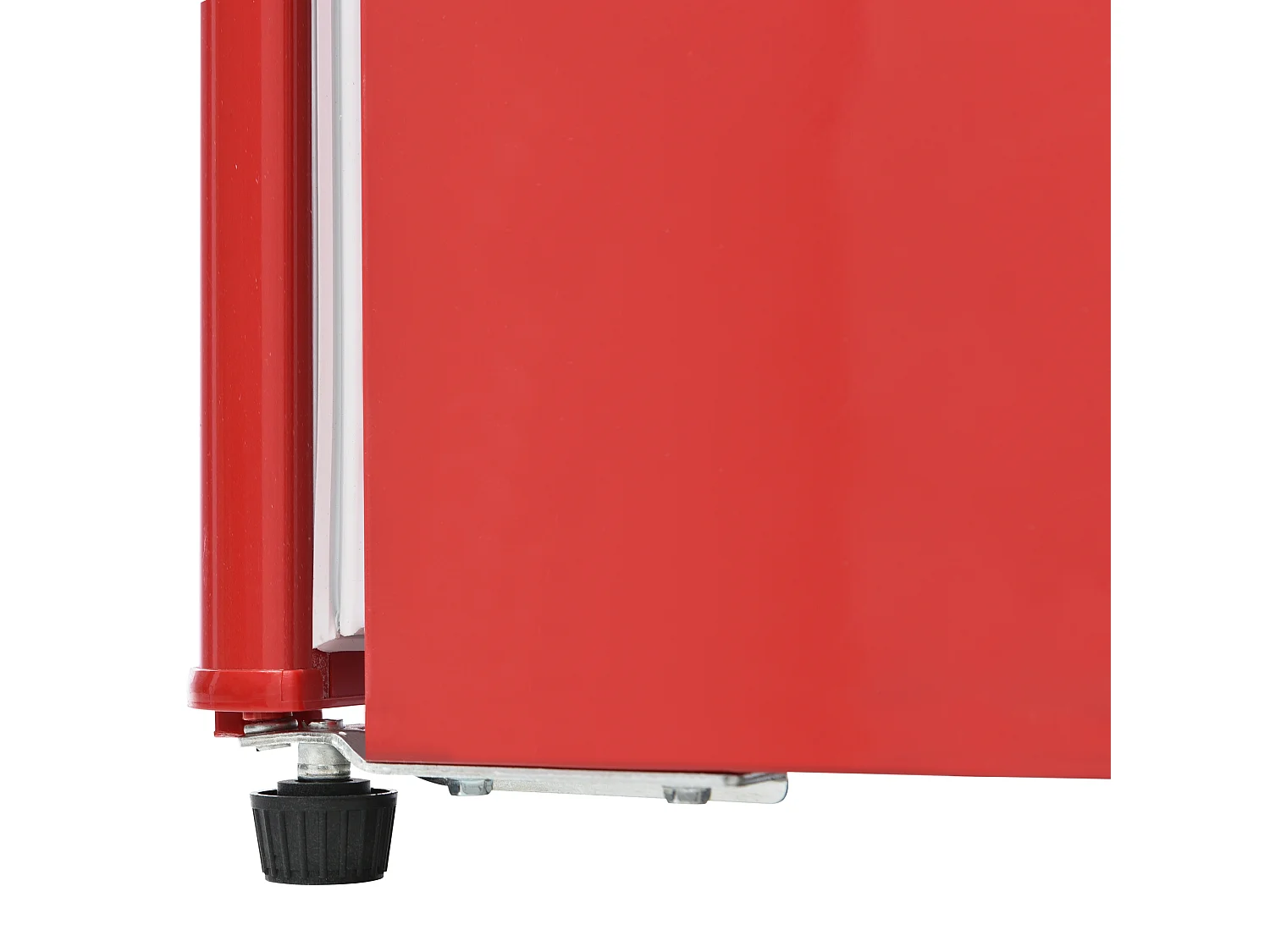 Réfrigérateur congélateur 105.5x41x45.5 cm, 2 portes, 92 L, 7 niveaux de température, plastique rouge