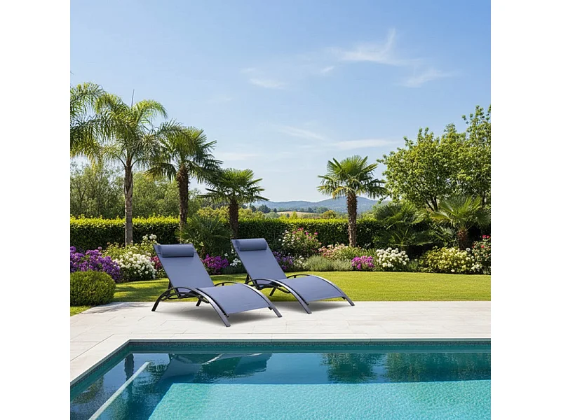 Keter Bains de soleil monaco bleu lavande (lot de 2) - 35-700949