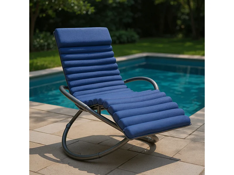 Keter Bain de soleil à bascule swing luxe monaco - bleu - 14-700895