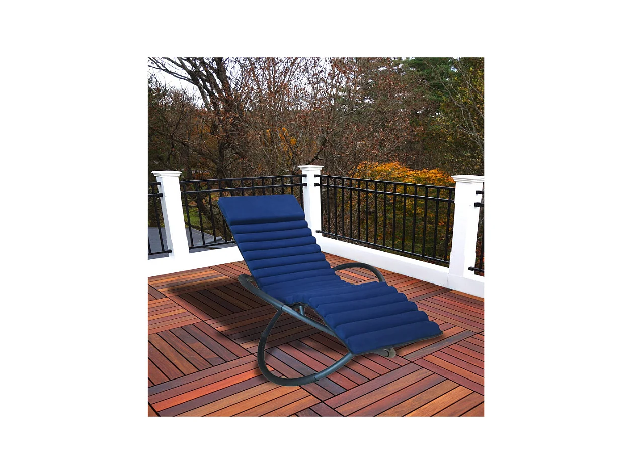 Keter Bain de soleil à bascule swing luxe monaco - bleu - 14-700895