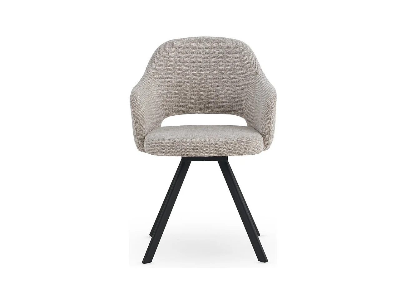 Set di 4 poltrone rivestite in ciniglia color beige