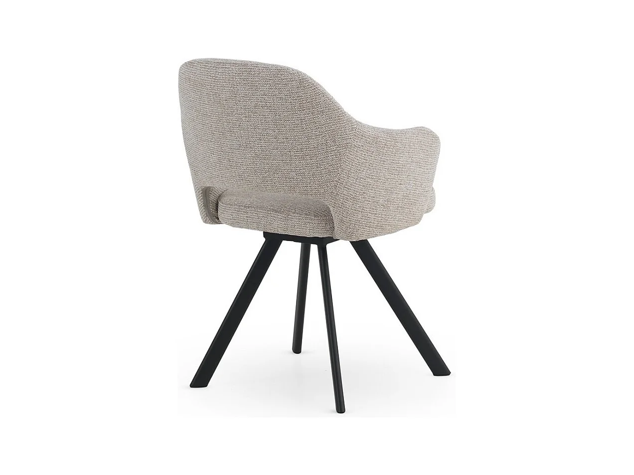 Set di 4 poltrone rivestite in ciniglia color beige