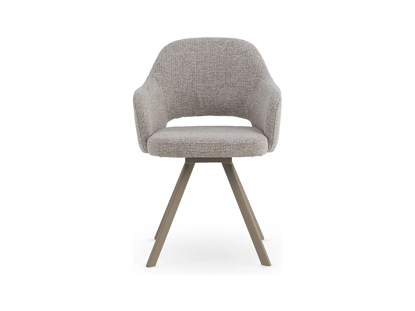 Set di 4 poltrone rivestite in ciniglia color marrone