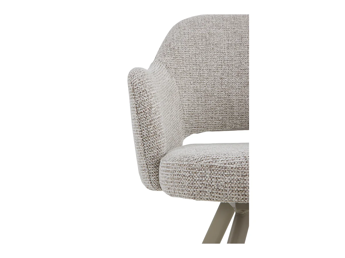 Set di 4 poltrone rivestite in ciniglia color marrone