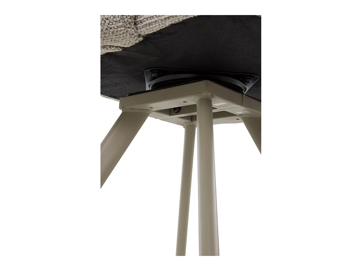 Set di 4 poltrone rivestite in ciniglia color marrone