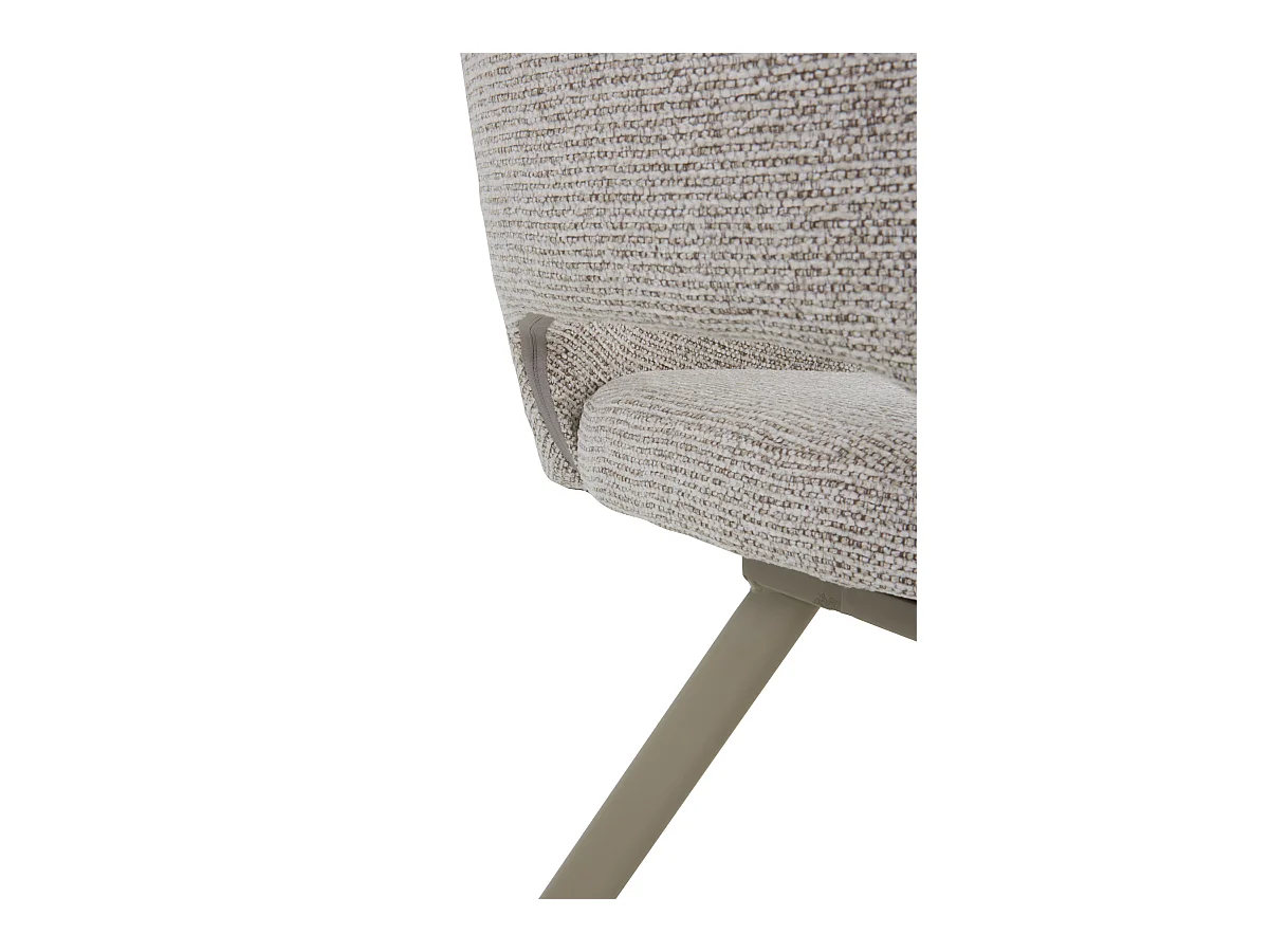 Set di 4 poltrone rivestite in ciniglia color marrone