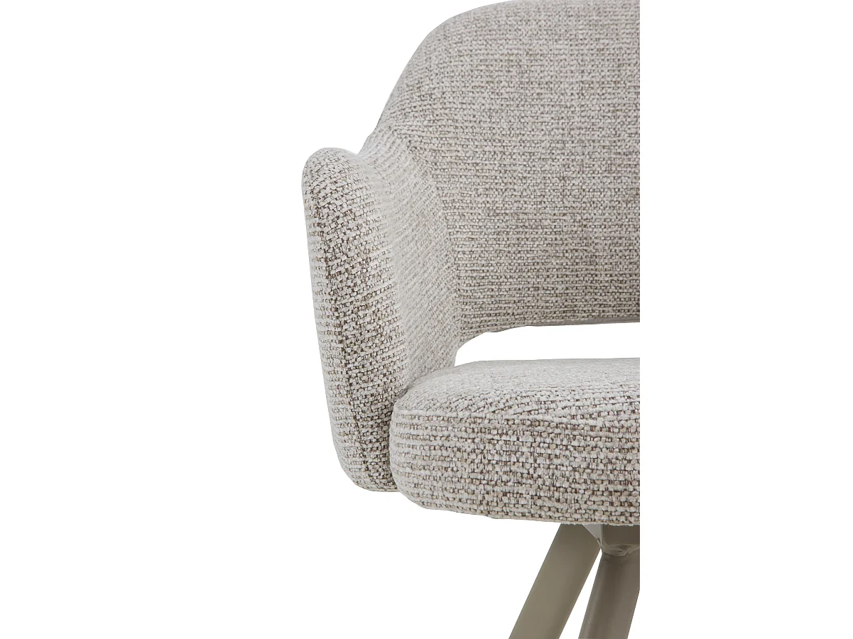 Set di 4 poltrone rivestite in ciniglia color marrone