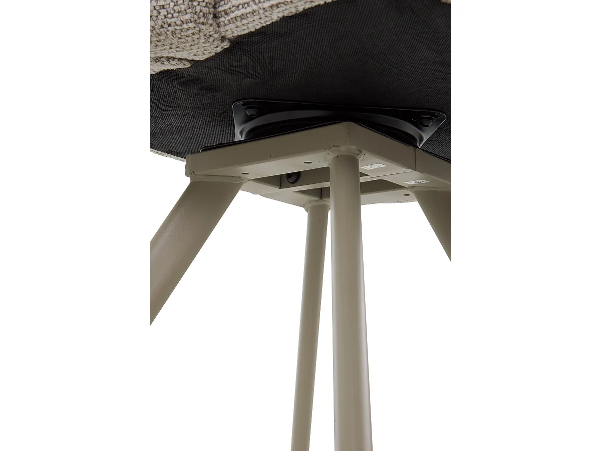 Set di 4 poltrone rivestite in ciniglia color marrone