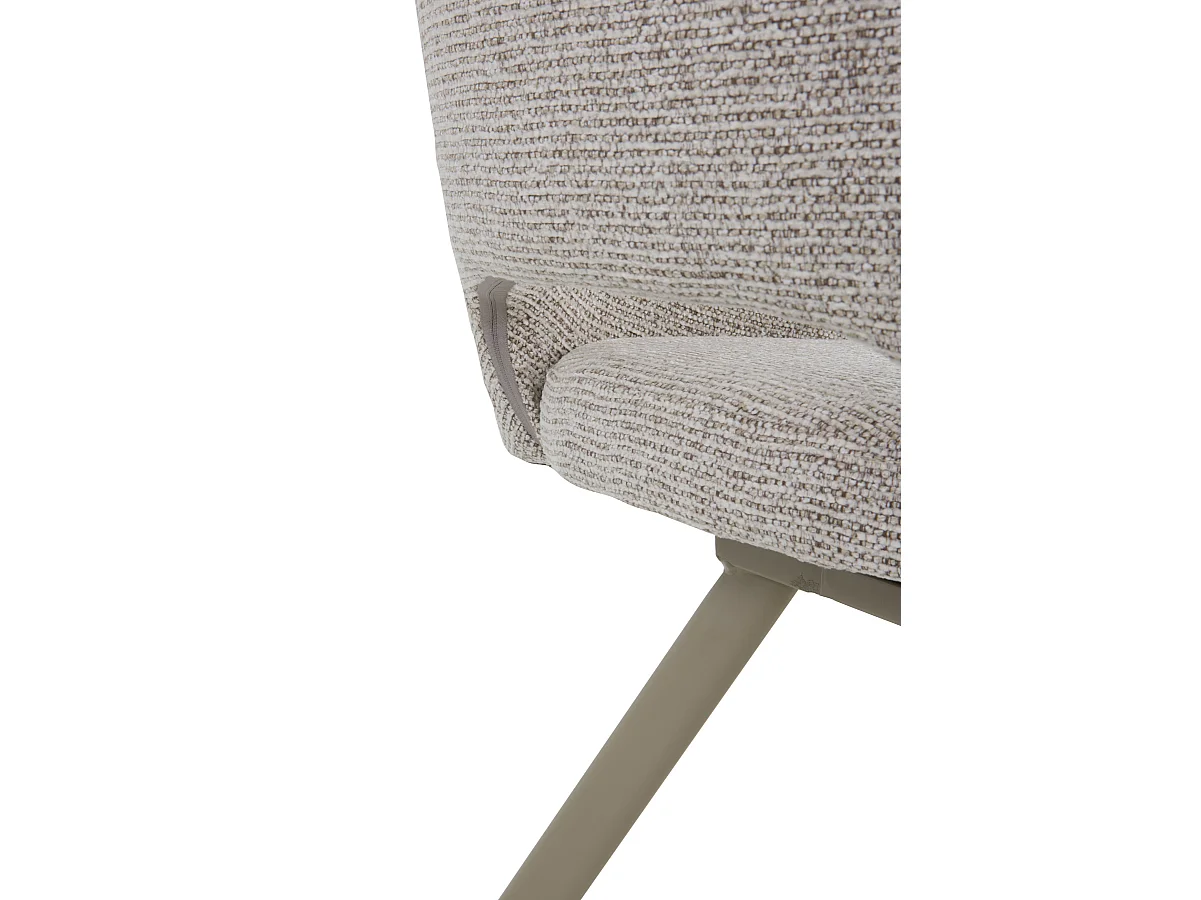 Set di 4 poltrone rivestite in ciniglia color marrone