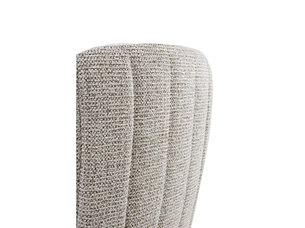 Set di 4 poltrone girevoli rivestite in ciniglia color beige