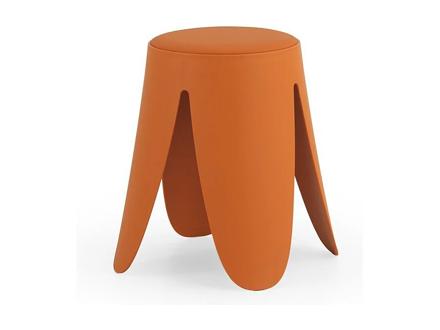 Pack 4 taburetes de polipropileno con asiento tapizado simil piel