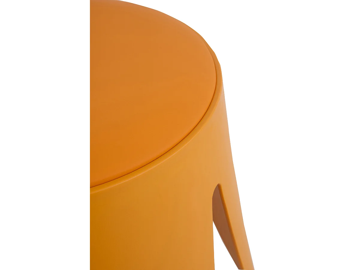 Pack 4 taburetes de polipropileno con asiento tapizado simil piel