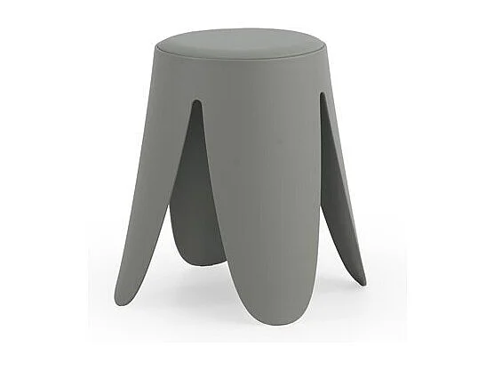 Pack 4 taburetes de polipropileno con asiento tapizado simil piel