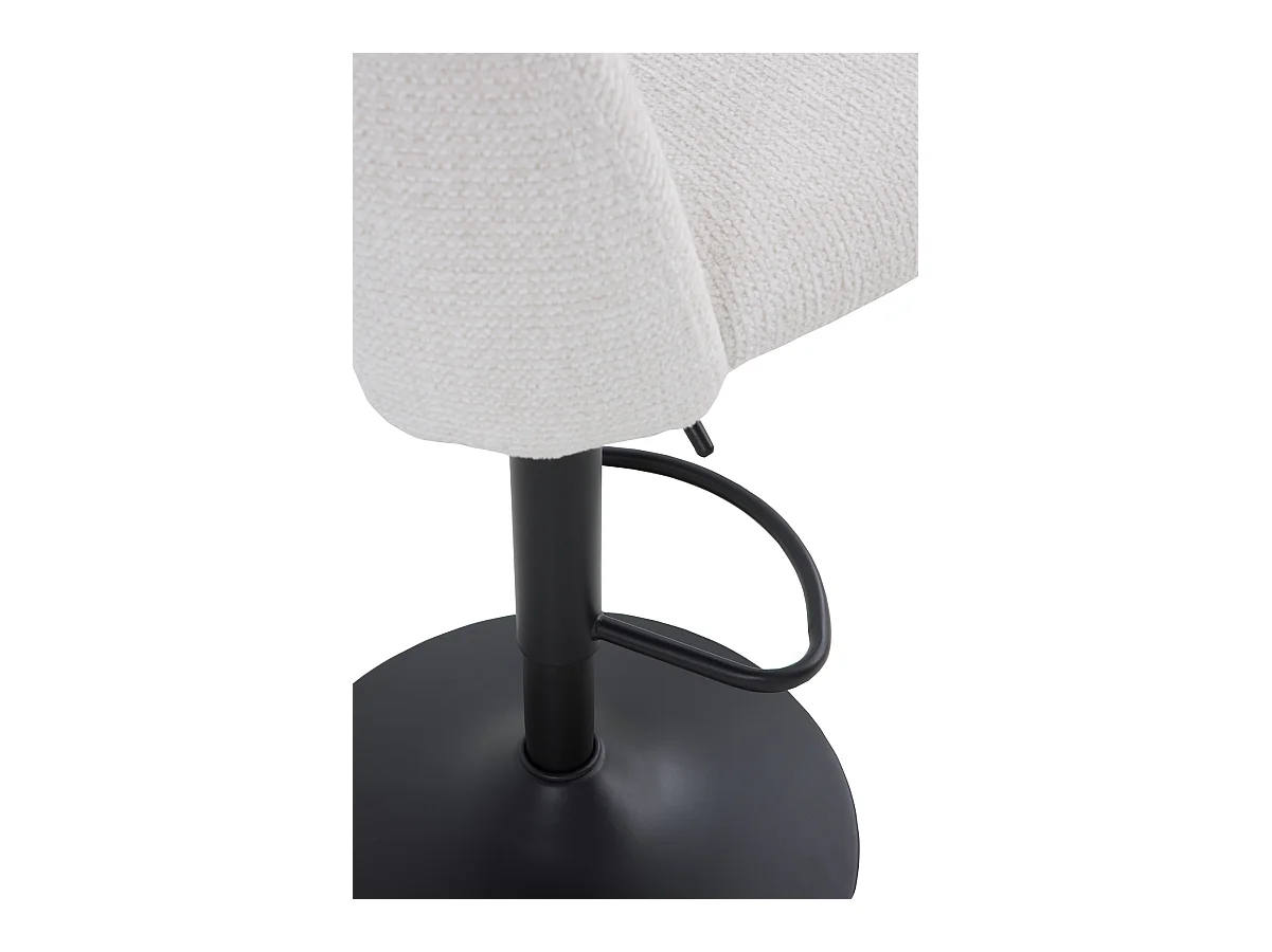 Pacote com 2  banquetas , estofadas em chenille creme