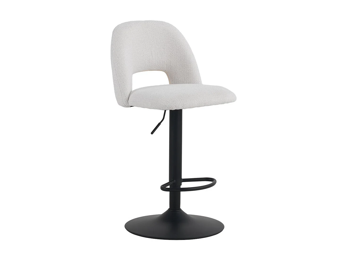 Lot de 2  tabourets, tapissés en chenille  crème