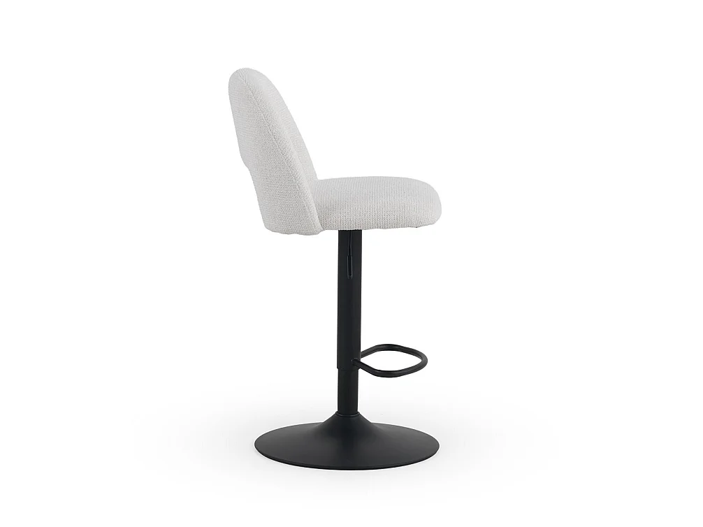 2er-Set Hocker mit cremefarbenem Chenille-Bezug