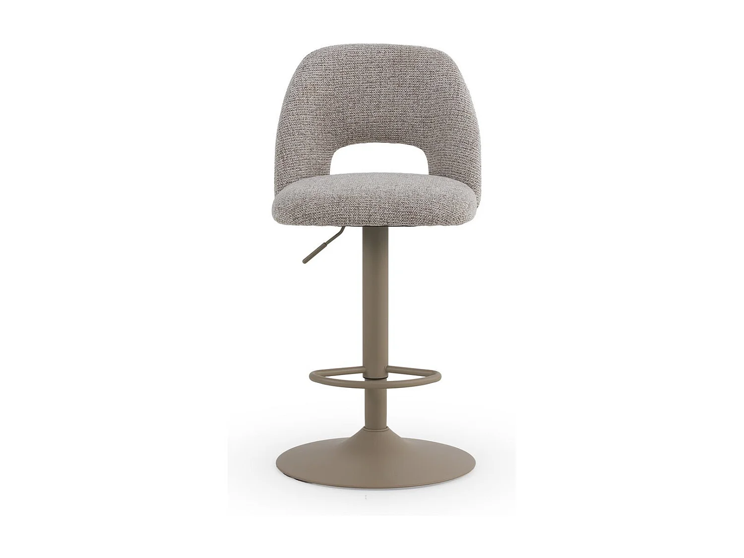 2er-Set Hocker, mit braunem Chenille bezogen