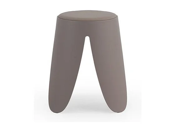 Pack 4 taburetes de polipropileno con asiento tapizado simil piel