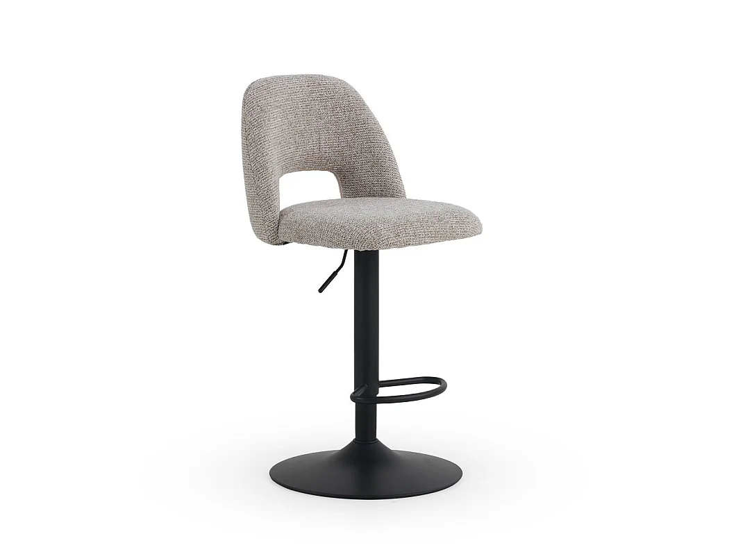 Lot de 2 tabourets, tapissés en chenille marron