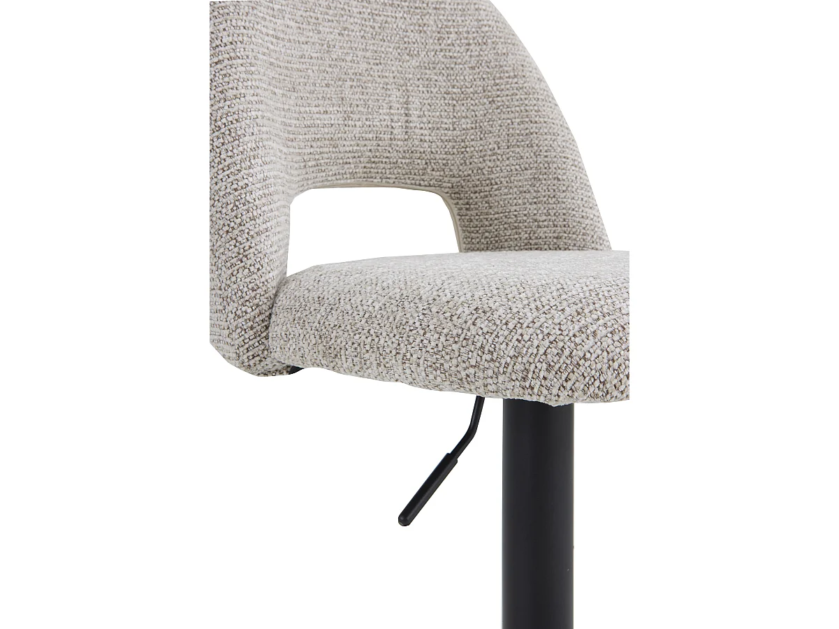 Lot de 2 tabourets, tapissés en chenille marron