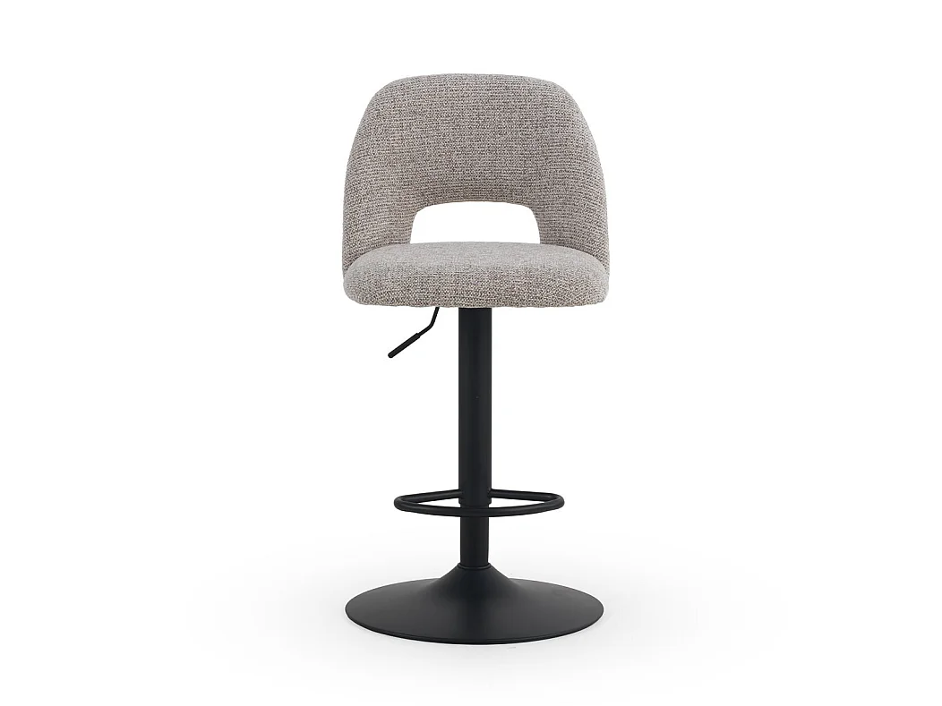 Lot de 2 tabourets, tapissés en chenille marron