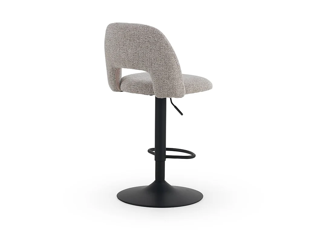 Lot de 2 tabourets, tapissés en chenille marron