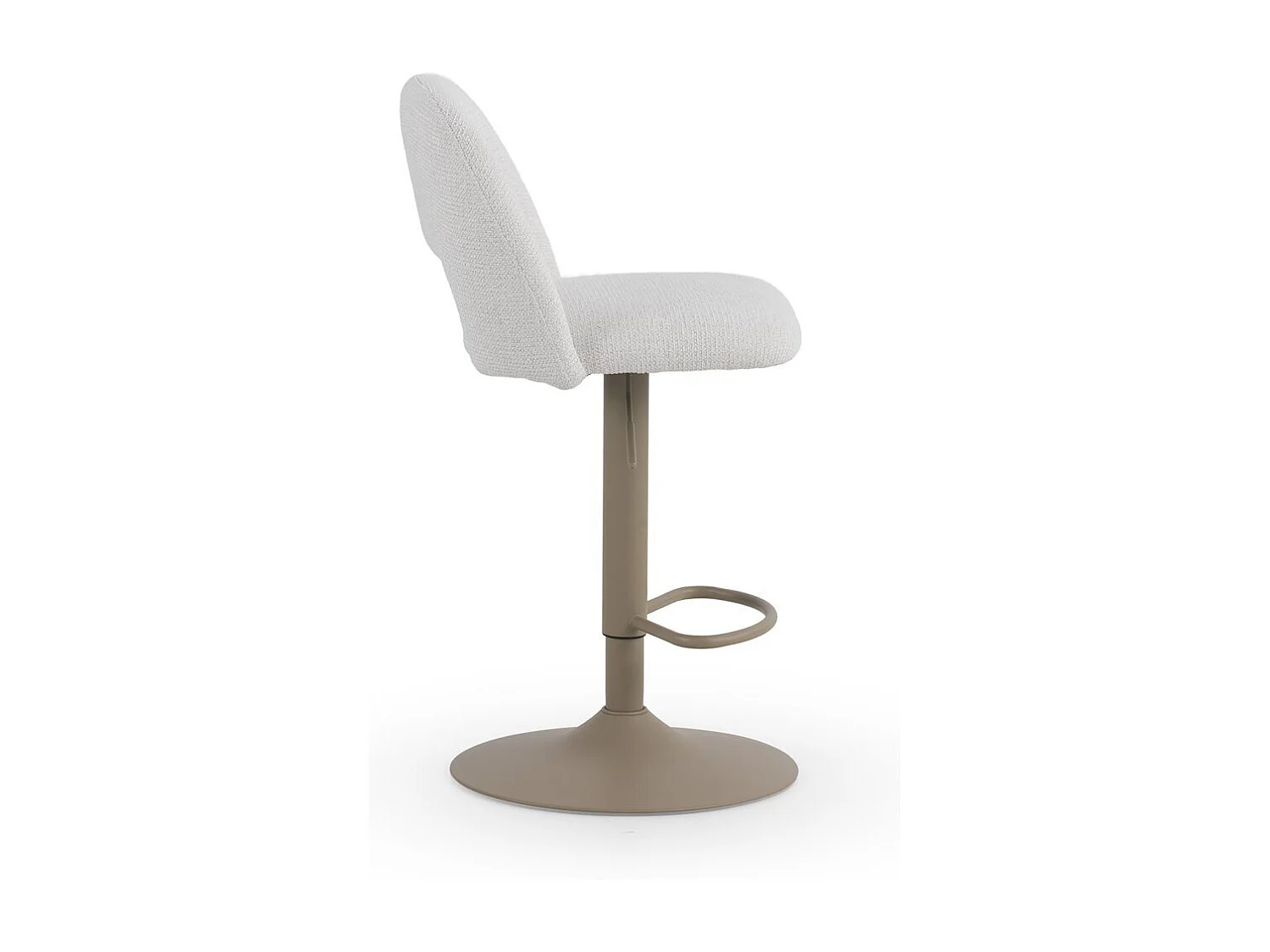 Pacote com 2  banquetas, estofadas em chenille creme