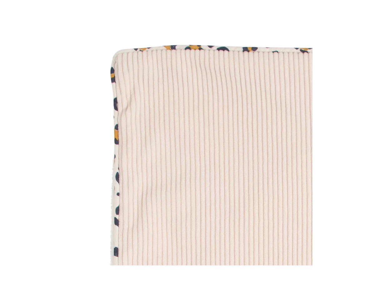 Couverture bébé en velours cotelé et sherpa LEOPARD - Sauthon