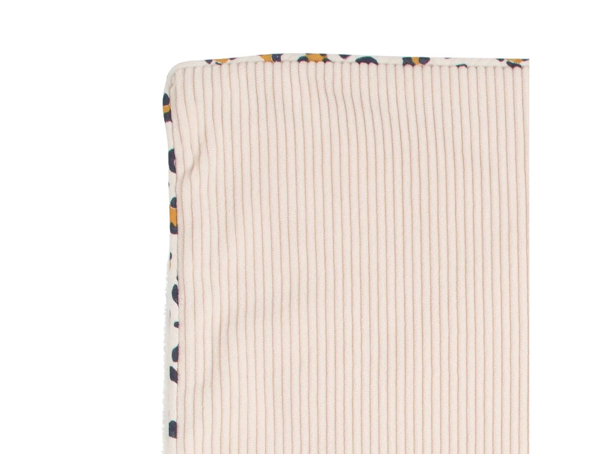 Couverture bébé en velours cotelé et sherpa LEOPARD - Sauthon