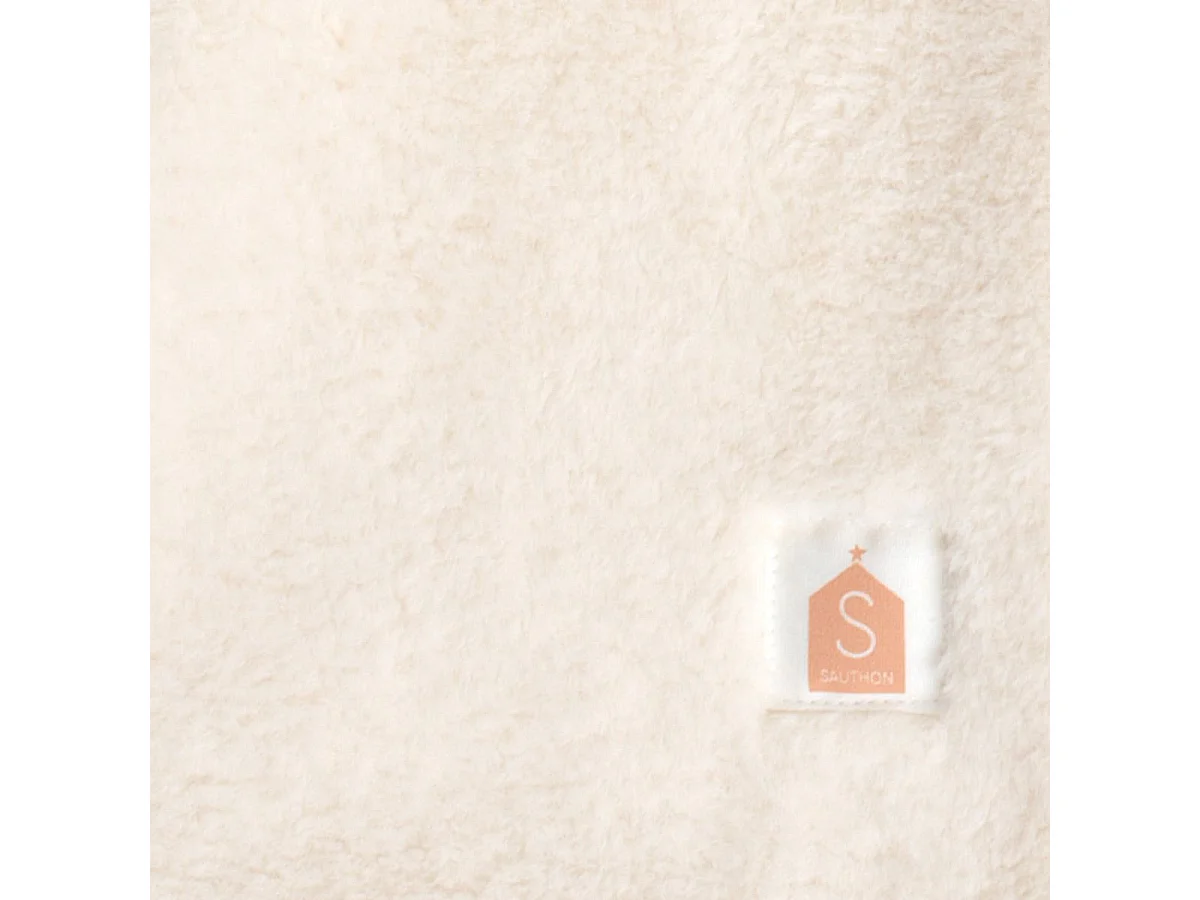 Couverture bébé léopard en gaze de coton et sherpa PETIT CHOU - Sauthon