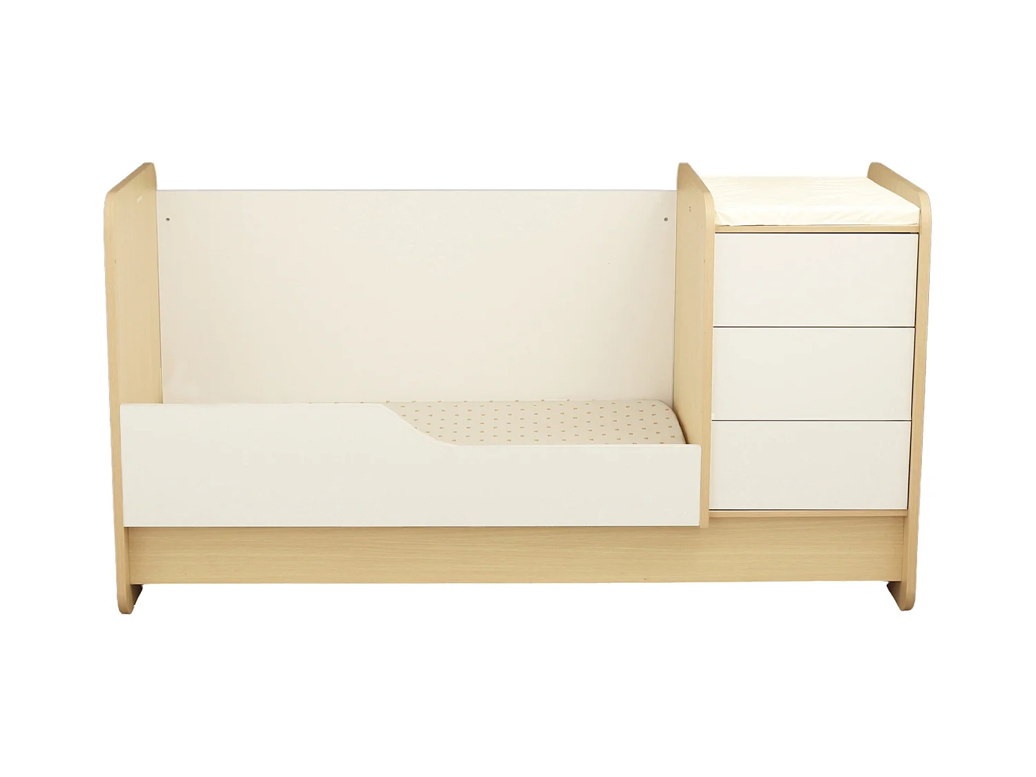 Lit combiné 140x70 évolutif en 90x190 avec commode à langer 3 tiroirs BALLOON - Sauthon