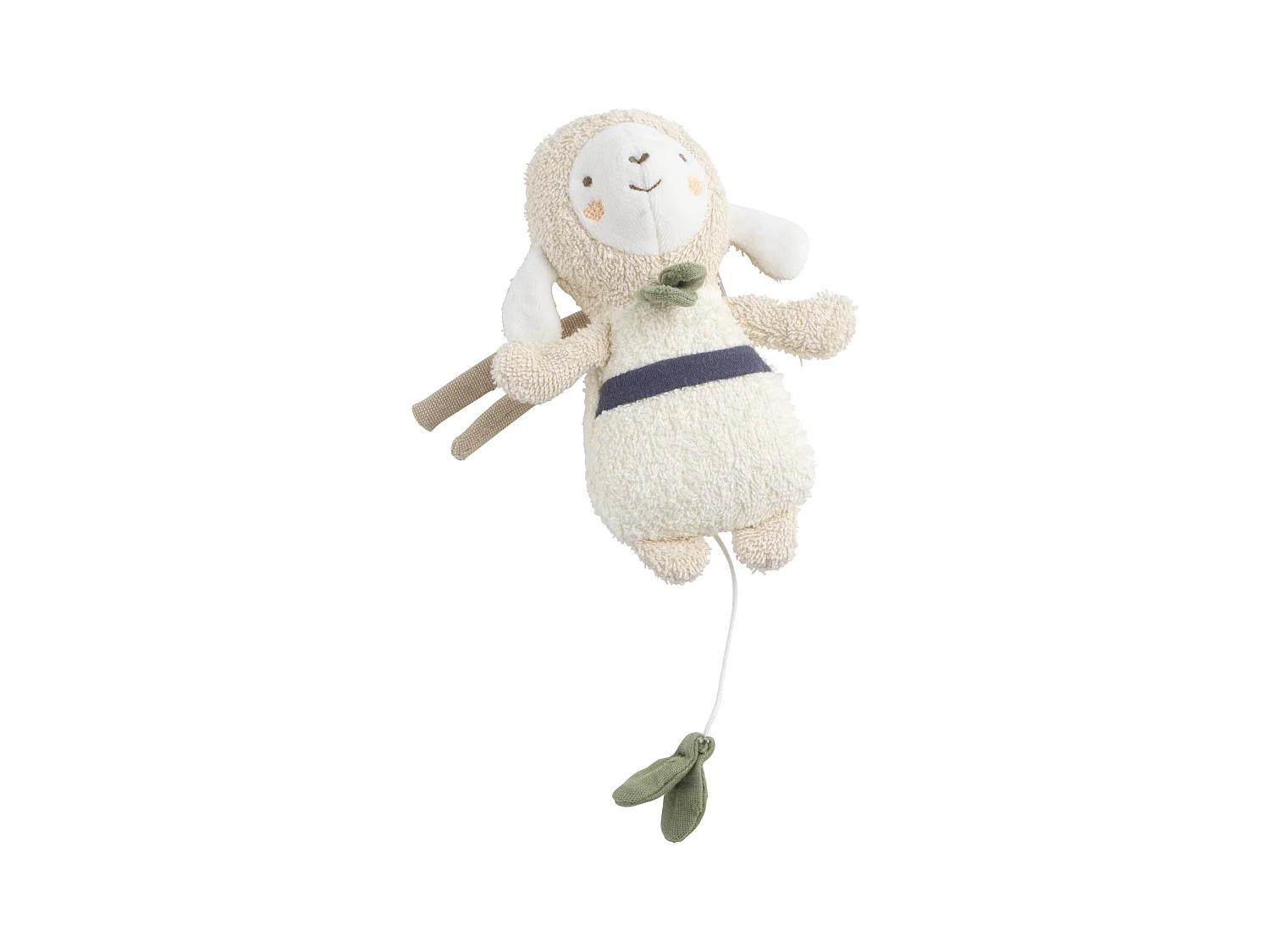 Peluche mini musical en bouclette coton bio PETIT NUAGE - Sauthon