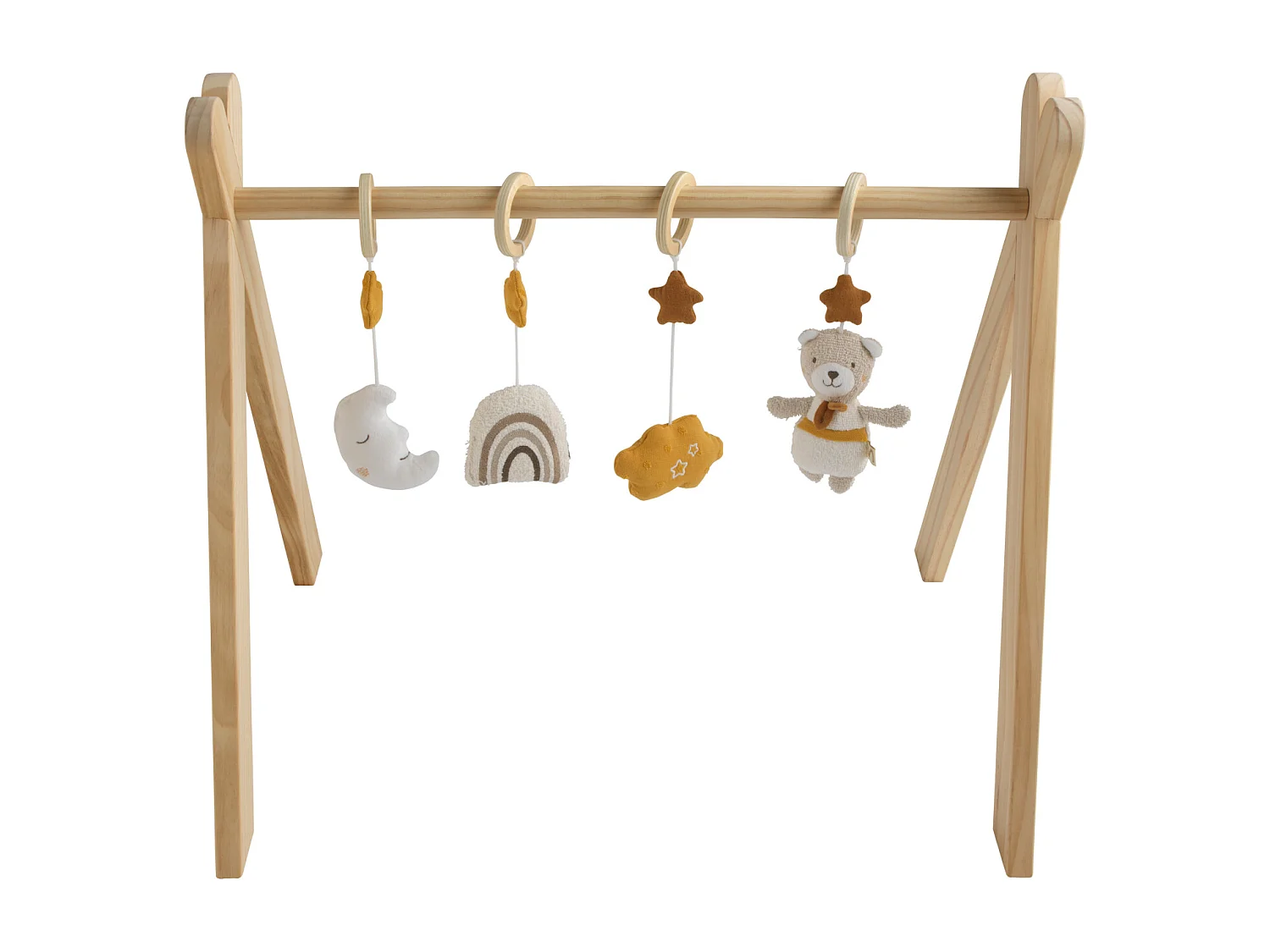 Arche d'éveil bois avec 4 jouets PETIT SOLEIL - Sauthon