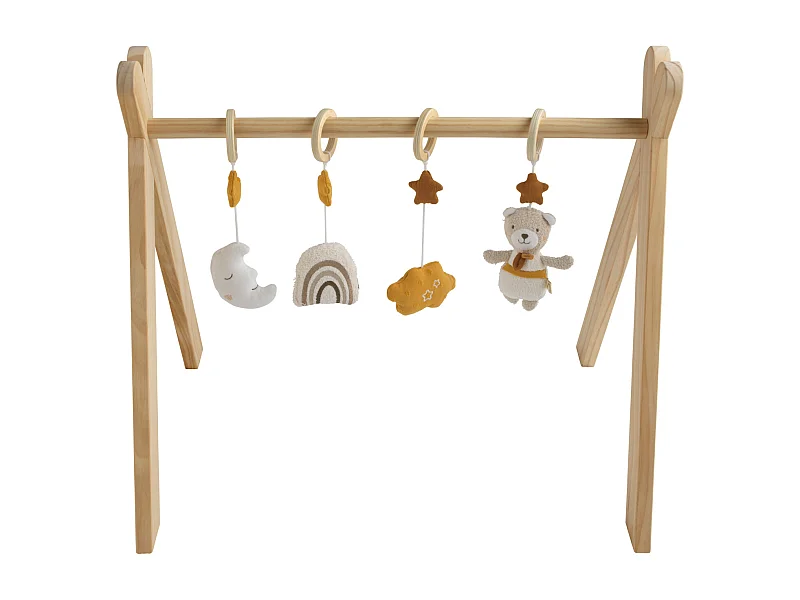 Arche d'éveil bois avec 4 jouets PETIT SOLEIL - Sauthon
