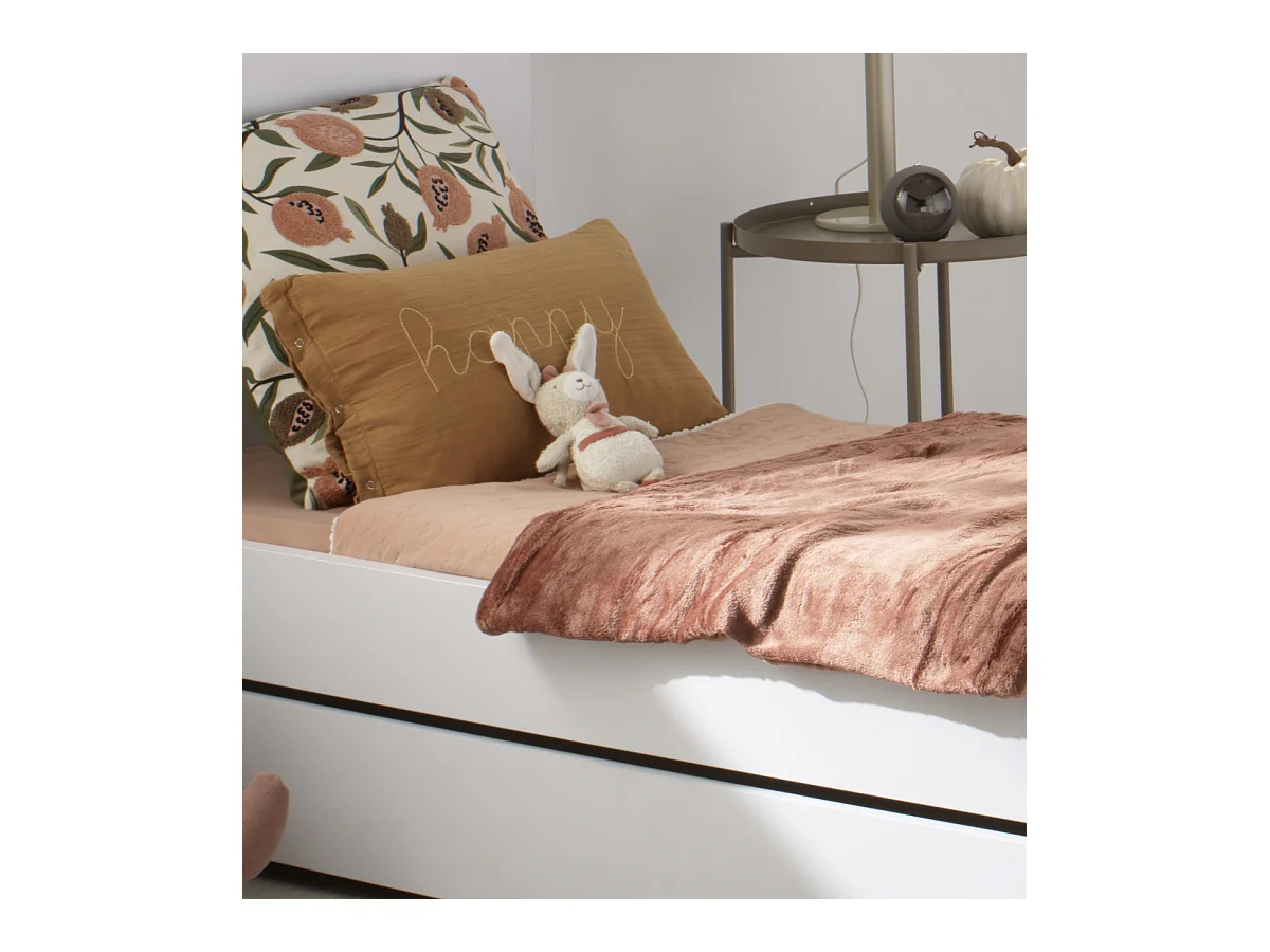 Peluche mini musical en bouclette coton bio PETIT COEUR - Sauthon