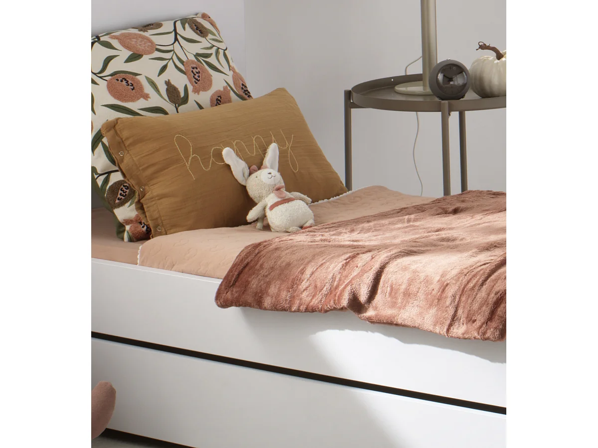 Peluche mini musical en bouclette coton bio PETIT COEUR - Sauthon