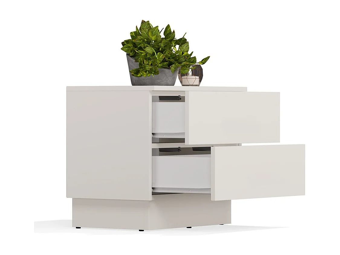 Table de chevet, cachemire / beige, 55 x 48 x 37 cm