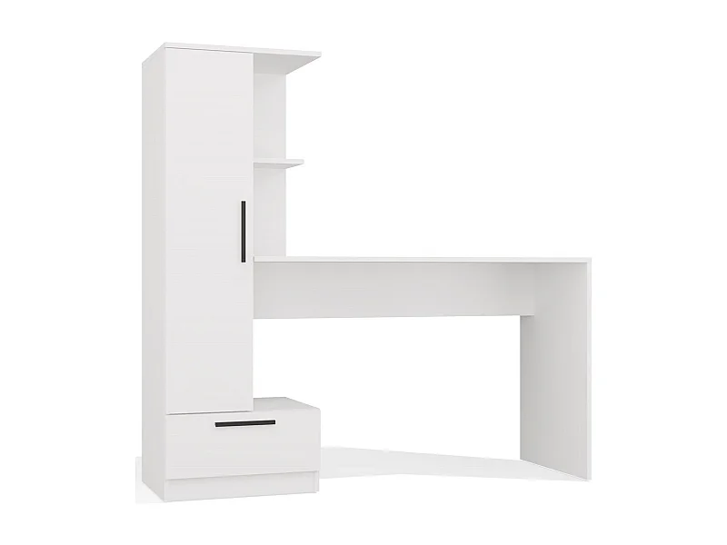Bureau, blanc, 143 x 140 x 50 cm